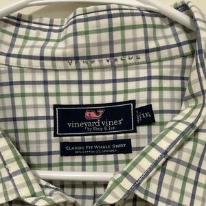 Vineyard Vines Men's Plaid Button Down Shirt - Green and Blue